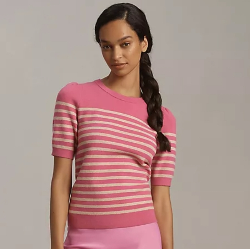 Anthropoligie| Harmon Jacquard Striped Sweater Tee